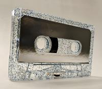C-30 Blue Glitter with Silver Labels RTM Type I Audio cassette