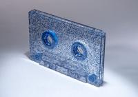 C-29 Blue Glitter with Blue Hubs HiFi Ferro Type 1 Audio Cassette