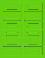 Fluorescent Green Audio Cassette Labels for Laser and Inkjet Printers - 12 Up, Square Bottom Corners Fluorescent Green Audio Cassette Labels for Laser and Inkjet Printers - 12 Up, Square Bottom Corners