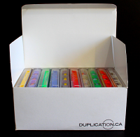 Printed 10-Pack Carton for Audio Cassettes for Storage or Retail Sales (offset print)