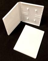 Audio Cassette Double Album Case, White, Polypropylene