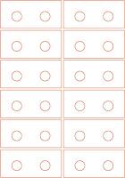 Printed NO WINDOWS Audio Cassette Labels, Full Bleed, 12 Up Printed NO WINDOWS Audio Cassette Labels, Full Bleed, 12 Up