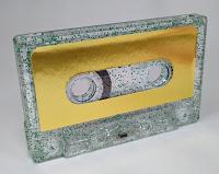 C-14 Green Glitter Gold Label RTM Type I Audio cassette