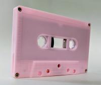 C-18 Pink Brick shell BASF Chrome Type II Audio cassette