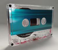 C-88 Blue Metallic shell with screws 1080 China Type I Audio cassette