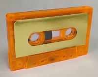 C-37 Orange with gold foil China Type I Audio cassette C-37 Orange with gold foil China Type I Audio cassette