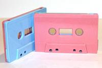 C-35 Pink and Blue HiFi Ferro Type 1 Audio Cassettes C-35 Pink and Blue HiFi Ferro Type 1 Audio Cassettes