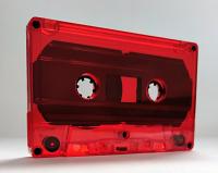 C-48 Red Tint shell with screws RTM/Fox Type I Audio cassette
