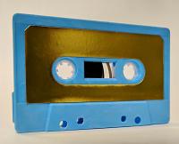 C-55 Sky Blue Gold Label China Type I Audio cassette C-55 Sky Blue Gold Label China Type I Audio cassette