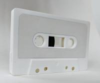 C-90 Matte White with white labels China Type I Audio cassette C-90 Matte White with white labels China Type I Audio cassette