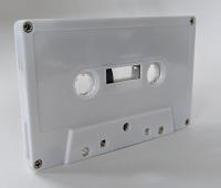 C-20 White with Silver screws China Type I Audio cassette