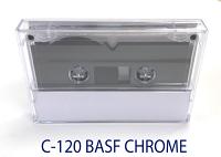 C-120 BASF Chrome High Bias Tape in Clear Shells C-120 BASF Chrome High Bias Tape in Clear Shells