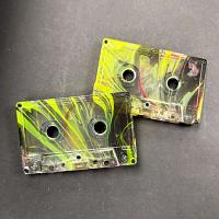 Yellow and Black Hand Dipped Cassette Tapes Custom-Loaded With Music-Grade Normal Bias Tape Yellow and Black Hand Dipped Cassette Tapes Custom-Loaded With Music-Grade Normal Bias Tape