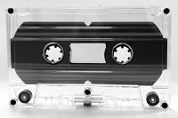 C-40 Clear with grey liner China Type I Audio cassette C-40 Clear with grey liner China Type I Audio cassette