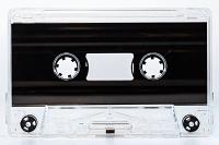 C-83 Clear shell with black liner China Type I Audio cassette