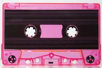 C-54 Flo Pink Tinted Clear Audio Cassettes with Super Ferro Tape  C-54 Flo Pink Tinted Clear Audio Cassettes with Super Ferro Tape