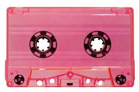 C-20 Florescent Pink Transparent China Type I Audio cassette