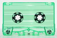 C-45 Green Transparent no screws RTM/Fox Type I Audio cassette