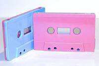 15 minute (7:30 per side) China Type I music grade audio tape in a Pink and Blue shell