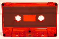 C-20 Red Transparent RTM Type I Audio cassette