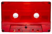 C-71 red transparent screw shell grungy China Type I Audio cassette