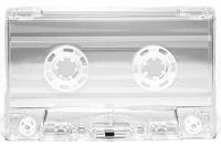 C-16 Transparent with White hubs RTM/Fox Type I Audio cassette