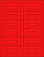 Fluorescent Hazard Orange Audio Cassette Labels for Laser and Inkjet Printers - 12 Up, Square Bottom Corners Fluorescent Hazard Orange Audio Cassette Labels for Laser and Inkjet Printers - 12 Up, Square Bottom Corners