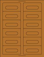 Audio Cassette Labels - 12 Up, Square Bottom Corners, Kraft Audio Cassette Labels - 12 Up, Square Bottom Corners, Kraft