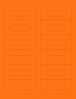 Fluorescent Orange Audio Cassette Labels for Laser and Inkjet Printers - 12 Up, Square Bottom Corners Fluorescent Orange Audio Cassette Labels for Laser and Inkjet Printers - 12 Up, Square Bottom Corners