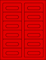 Red Audio Cassette Labels - 12 Up, Square Bottom Corners Red Audio Cassette Labels - 12 Up, Square Bottom Corners