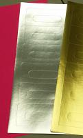 Gold Foil Audio Cassette Labels for Inkjet Printers - 12 Up, Square Bottom Corners Gold Foil Audio Cassette Labels for Inkjet Printers - 12 Up, Square Bottom Corners