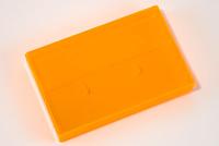 Fluorescent Orange Norelco Case for Audio Cassettes, Square Corners Fluorescent Orange Norelco Case for Audio Cassettes, Square Corners
