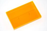 Fluorescent Orange Norelco Case for Audio Cassettes, Square Corners