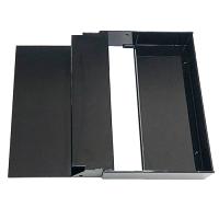 Full Black Cassette Cases, No Posts, Square Corners Full Black Cassette Cases, No Posts, Square Corners