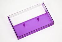 Clear/Purple-Tint Cassette Cases with Square Corners Clear/Purple-Tint Cassette Cases with Square Corners