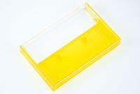 Clear/Yellow-Tint Cassette Cases with Square Corners Clear/Yellow-Tint Cassette Cases with Square Corners