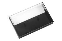 Clear/Black Cassette Cases, Square Corners and Straight Blades Clear/Black Cassette Cases, Square Corners and Straight Blades