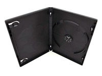 Pro Quality black 15mm Single DVD Case Expandable 