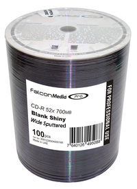 Falcon CD-R Blank Shiny Hub Printable #501 - Blank shiny surface CD-R ...