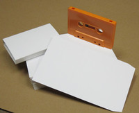 Audio Cassette O-Card Blank White Flats 25-pack with Mail Shipping Included