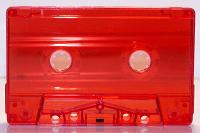 C-58 Transparent Red shell China Type I Audio cassette C-58 Transparent Red shell China Type I Audio cassette