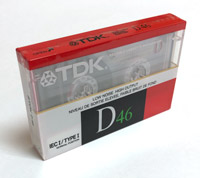 1980s Vintage TDK D-46 High Output Normal Bias Cassette Tape 1980s Vintage TDK D-46 High Output Normal Bias Cassette Tape