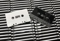 Two-Tone Black and White C-68 Audio Cassettes Two-Tone Black and White C-68 Audio Cassettes