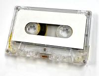 C-36 Transparent Cassette, Vintage Audio Tape, White Label