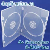 A+ Super clear standard size 2-DVD box with overlay A+ Super clear standard size 2-DVD box with overlay