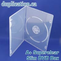 Slim Clear DVD box with overlay A+ Slim Clear DVD box with overlay A+
