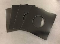 Black 7 Inch Record Jackets with Holes, Glossy Board - 100 Pack Black 7 Inch Record Jackets with Holes, Glossy Board - 100 Pack