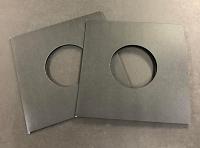 Black 7 Inch Record Jackets with Holes, Reverse Board Black 7 Inch Record Jackets with Holes, Reverse Board