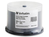 DVD-R 8X Aqua Ace Glossy White InkJet Printable, HUB Printable 50pk DVD-R 8X Aqua Ace Glossy White InkJet Printable, HUB Printable 50pk