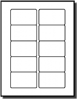 VHS Face Labels, Blank, Sheet of 10 VHS Face Labels, Blank, Sheet of 10
